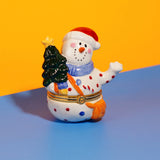 Snowman with Christmas Tree Trinket Box
