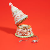 Pink Christmas Tree Trinket Box