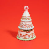 Pink Christmas Tree Trinket Box
