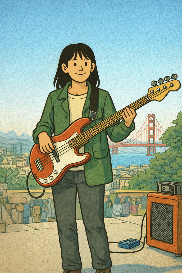 Jackie on bass: basically the soundtrack to our next batch.