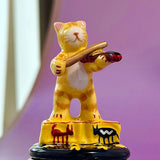 Cat Playing Fiddle Trinket Box