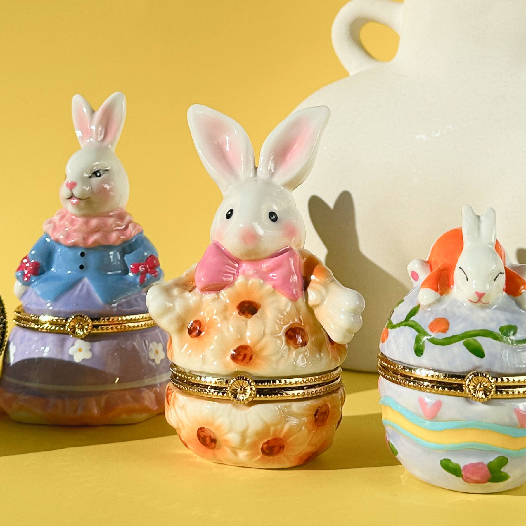 Smiling Bunny Trinket Box
