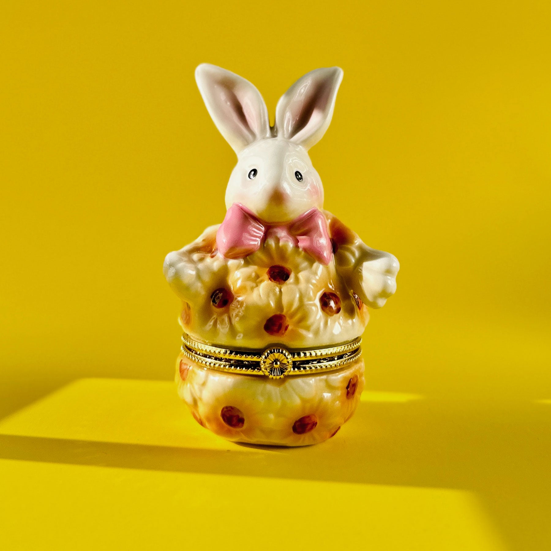 Smiling Bunny Trinket Box