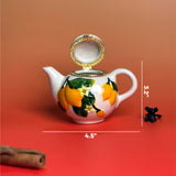 Lemon Butterfly Teapot Trinket Box