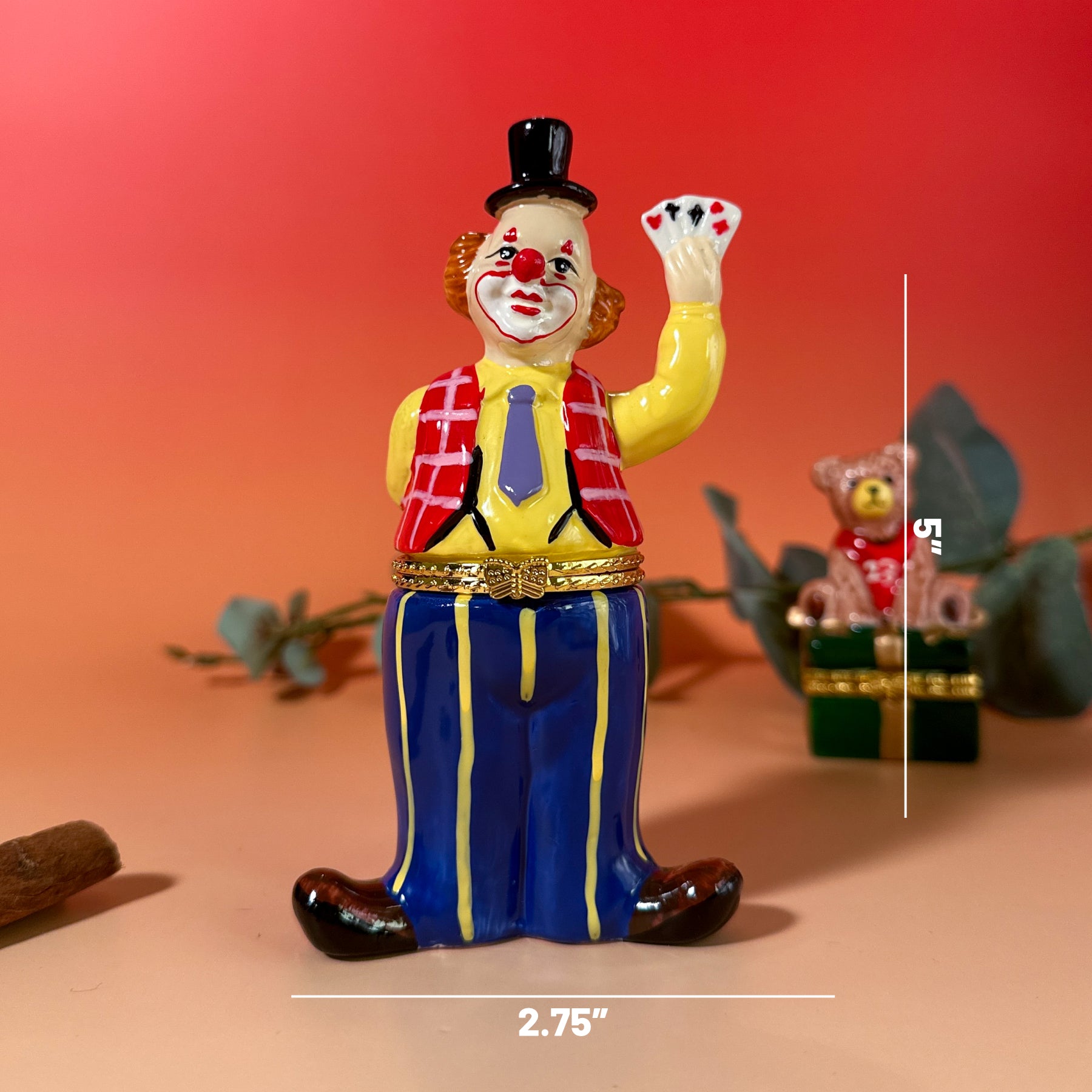 Clown Playing Cards Trinket Box
