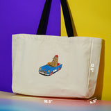 San Francisco Stamp Wide Tote Bag