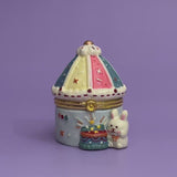 Carousel Bunny Trinket Box